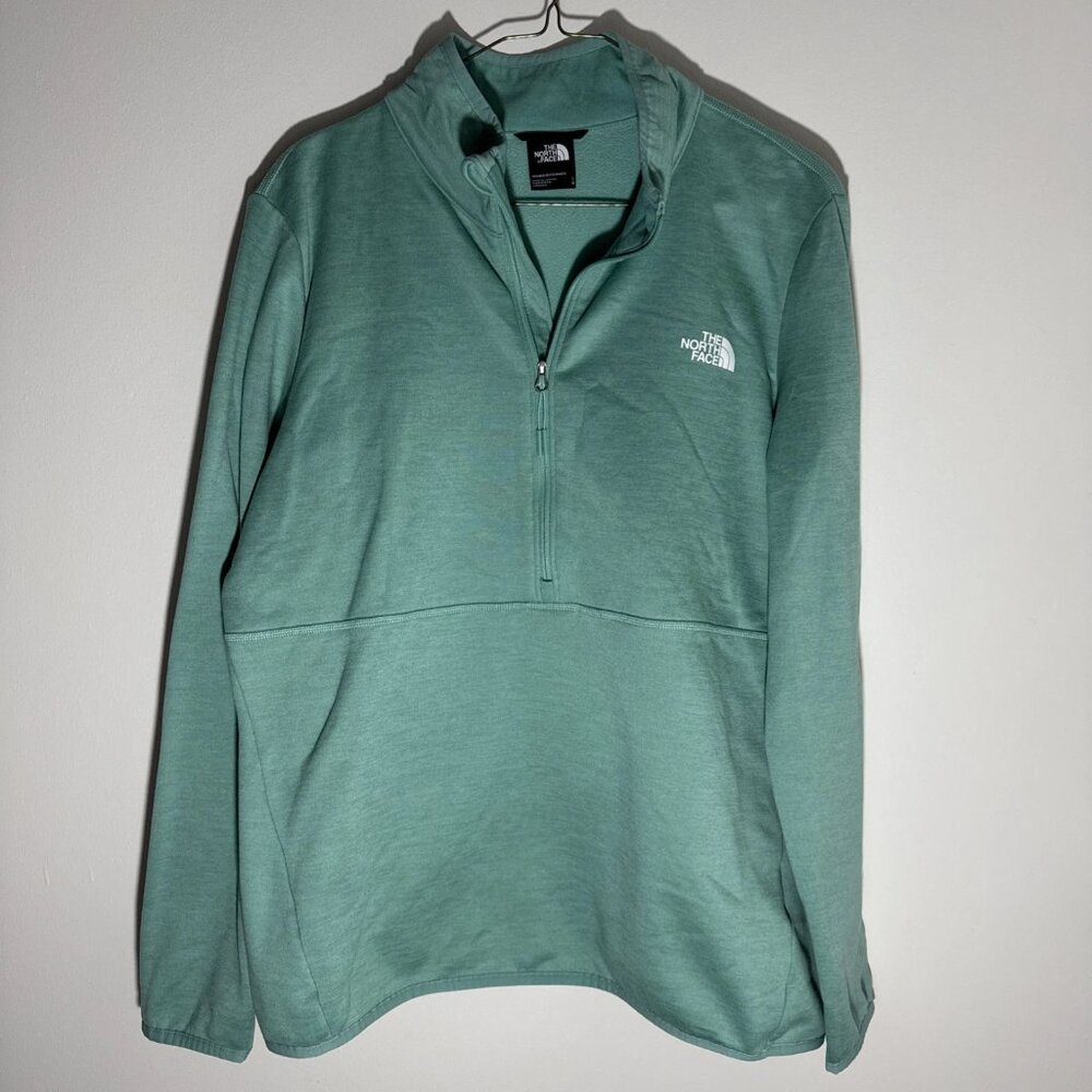 The North Face Womens L Teal Canyonlands 1/4 Zip Fleece Pullover Jacket